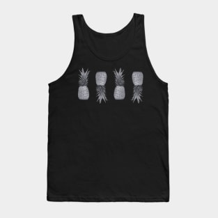 Silver Upside Down Pineapples Tank Top